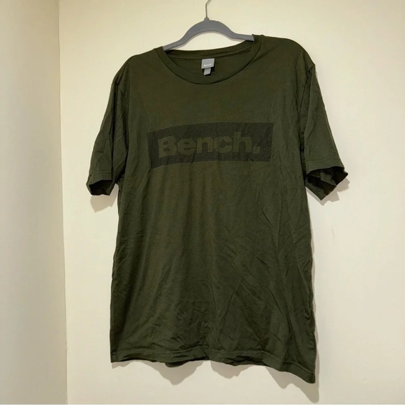 Men’s Bench Brand Army Green Graphic  Logo Casual T-Short Sleeve Shirt Size: L - Picture 2 of 16